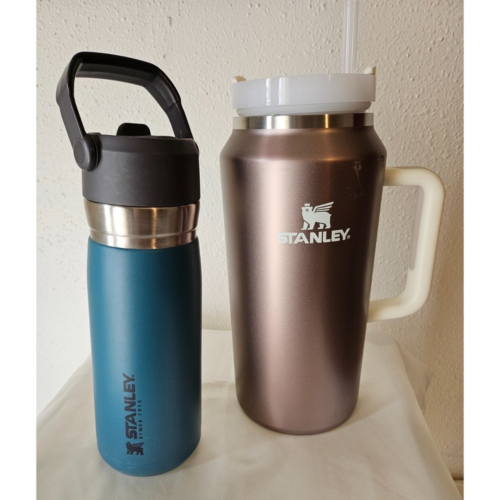 Stanley 2‑Piece Hydration Tumblers(40 oz‎ + 22 oz) Brown & Teal